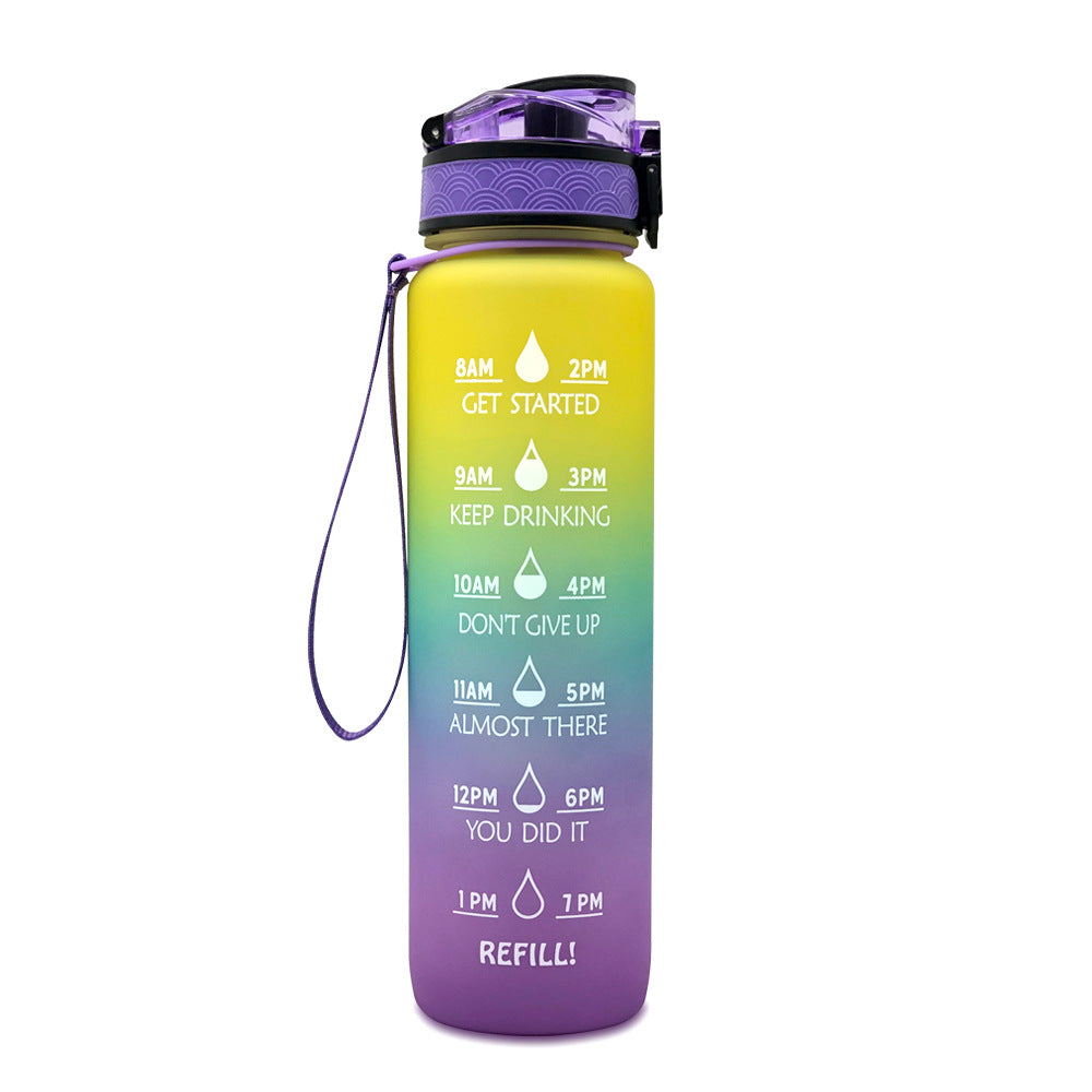 Motivational Water Bottle 1L – BPA-Free Tritan with Time Marker