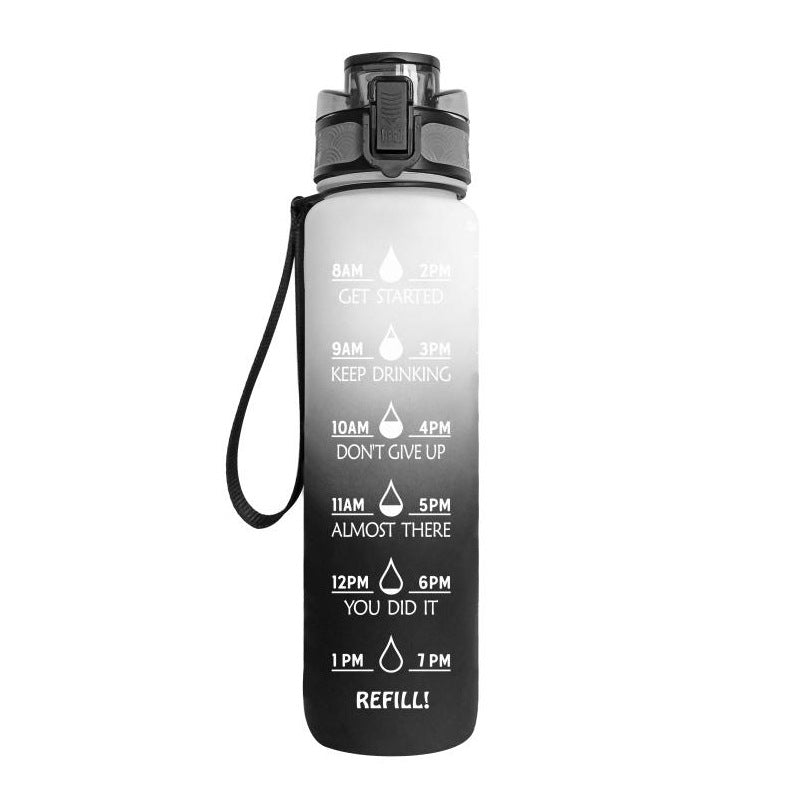 Motivational Water Bottle 1L – BPA-Free Tritan with Time Marker