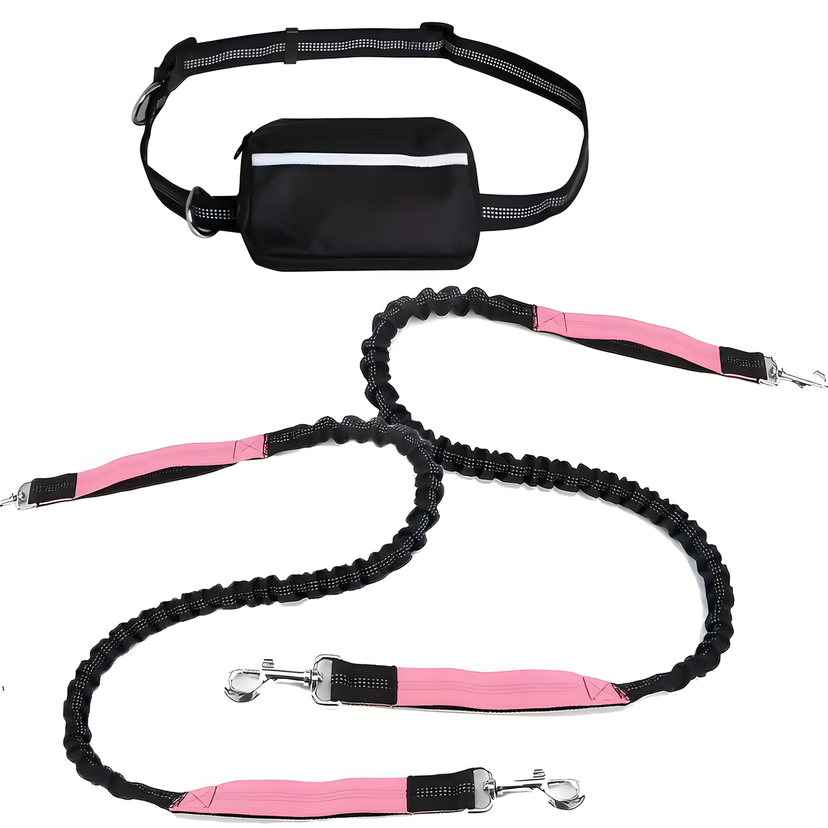 Reflective Pet Running Leash & Waist Pack Set – Hands-Free Dog Lead | HealthyLivi