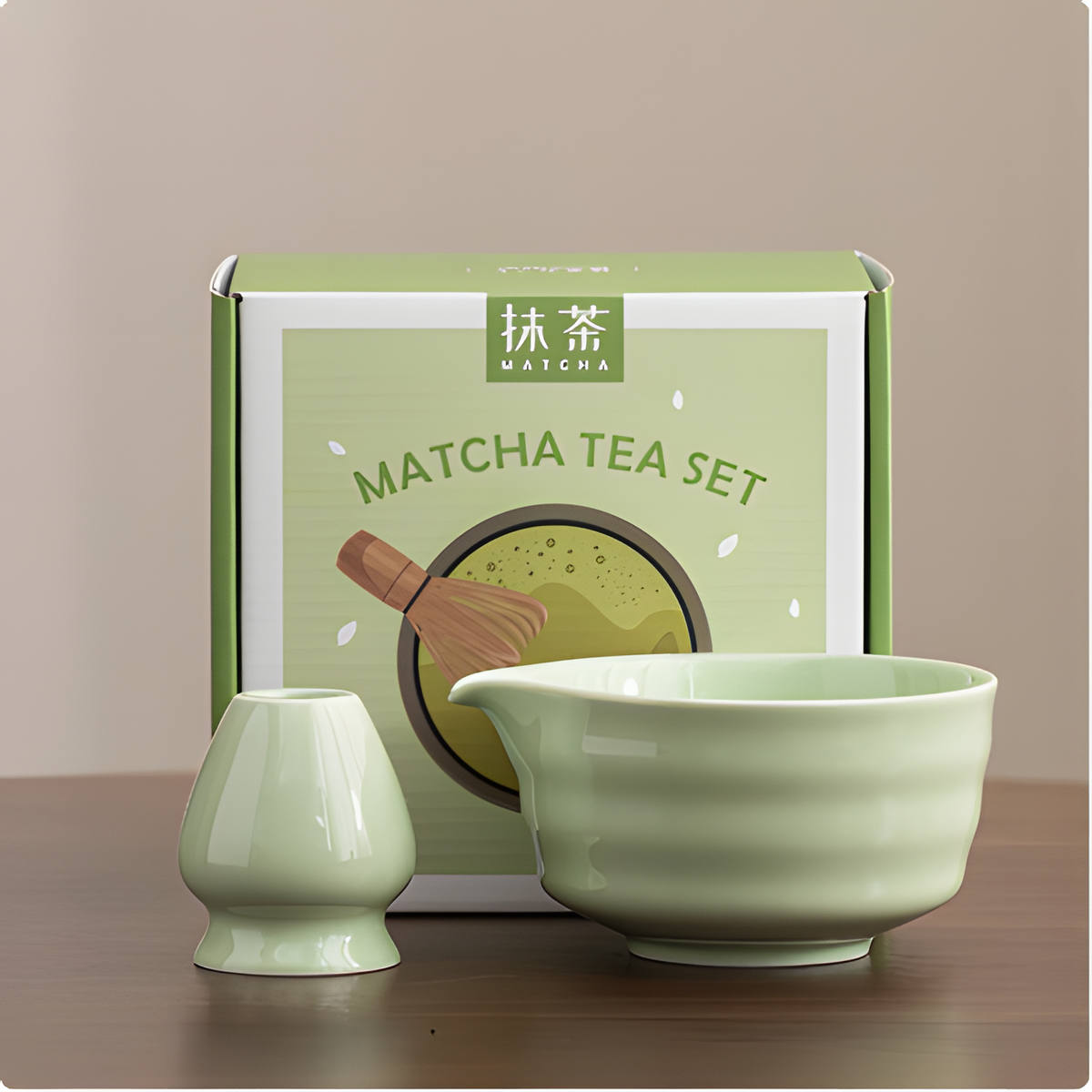 Ceramic Matcha Bowl – Japanese Teaware Set with Whisk Holder | HealthyLivi