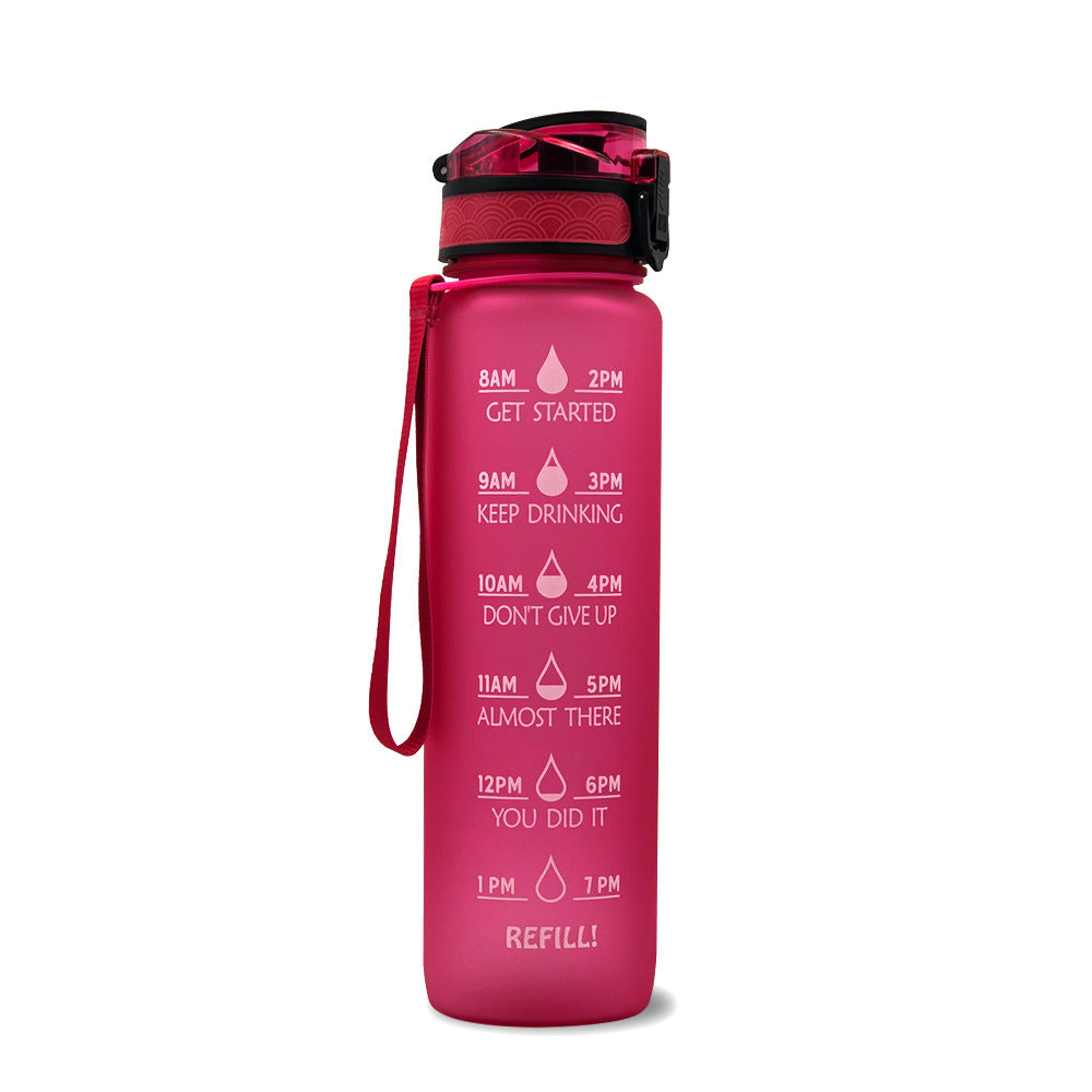 Motivational Water Bottle 1L – BPA-Free Tritan with Time Marker
