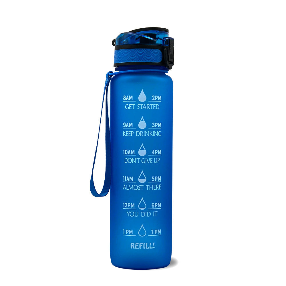 Motivational Water Bottle 1L – BPA-Free Tritan with Time Marker