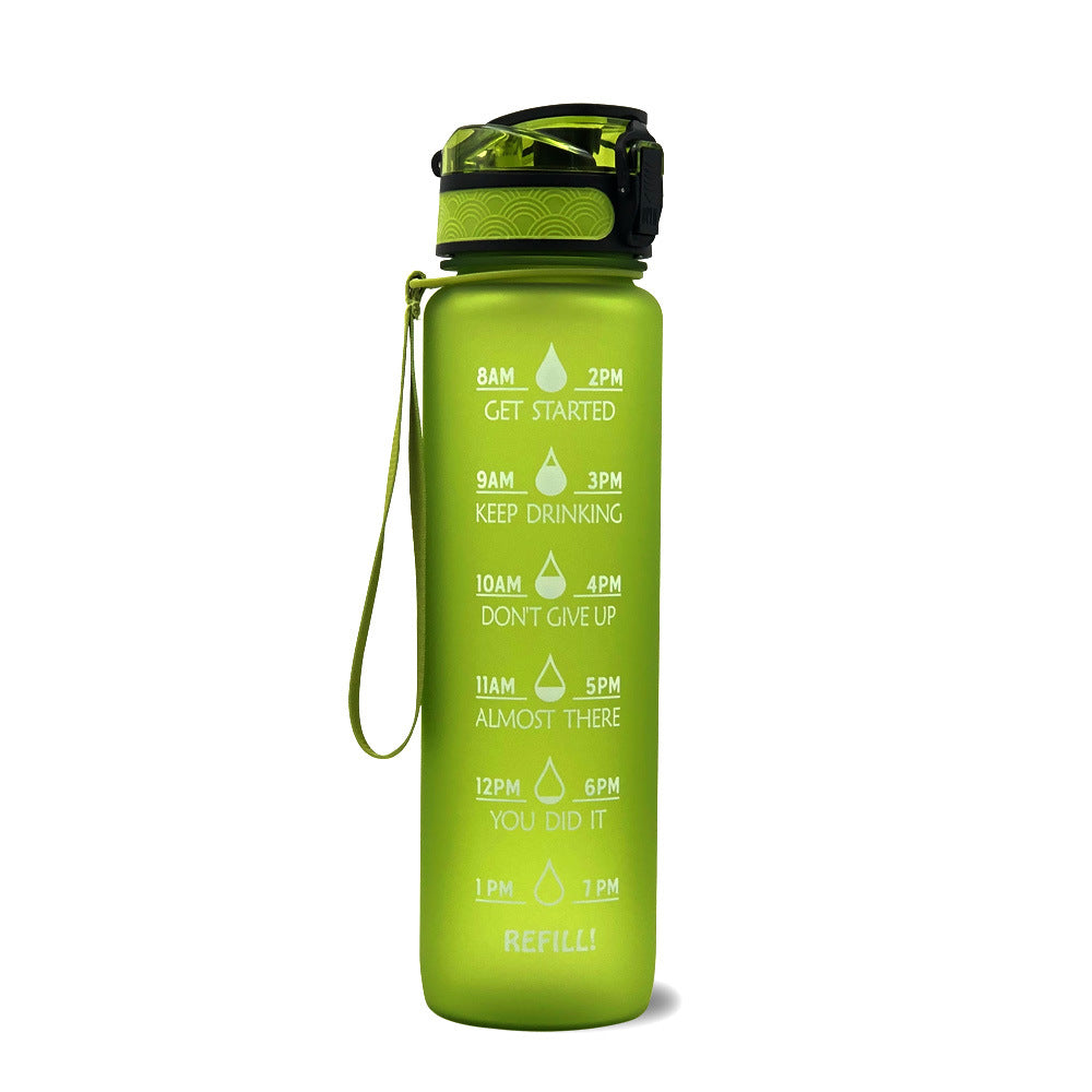 Motivational Water Bottle 1L – BPA-Free Tritan with Time Marker