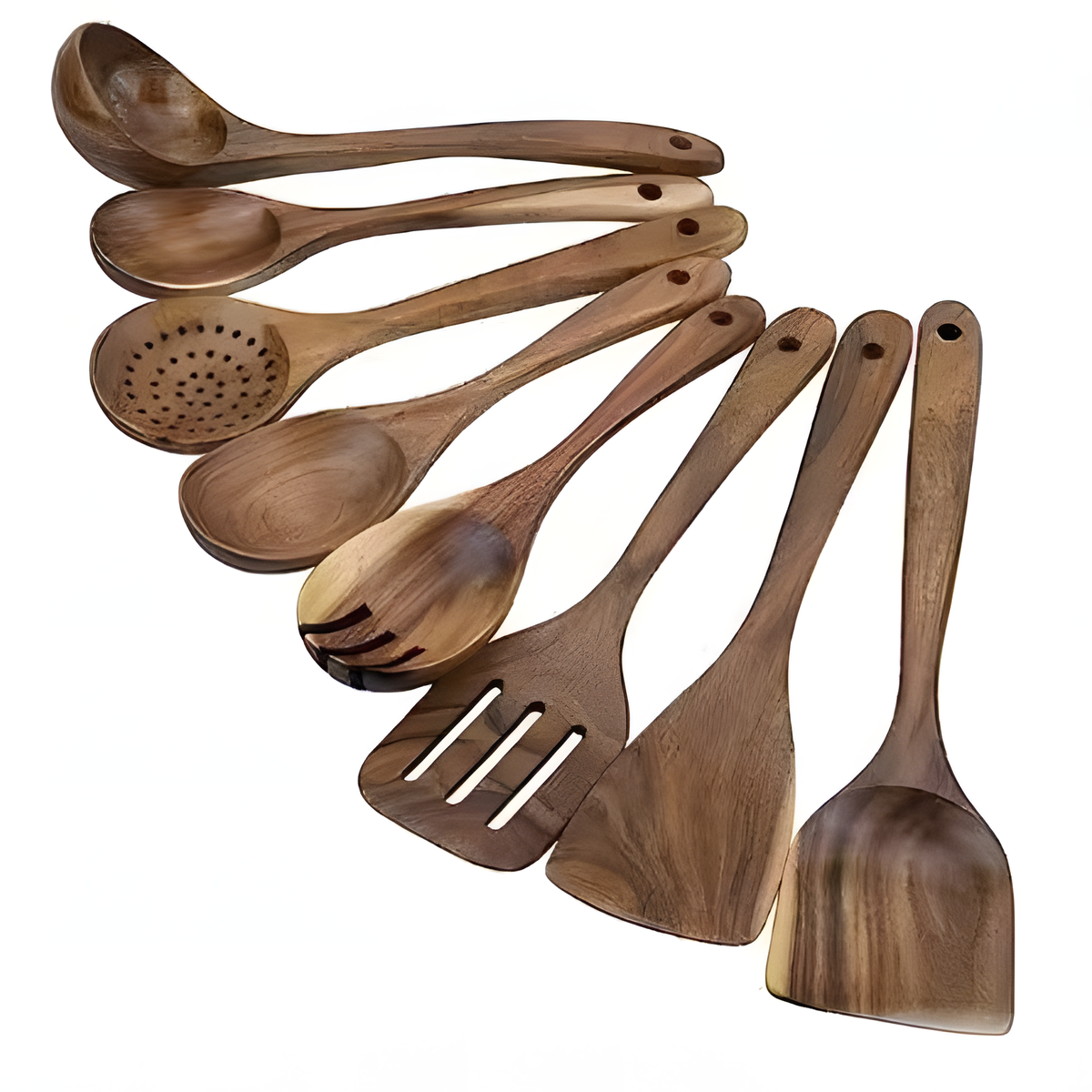 Teak Wood Kitchen Utensil Set – Spatula, Spoon & Salad Tools | HealthyLivi