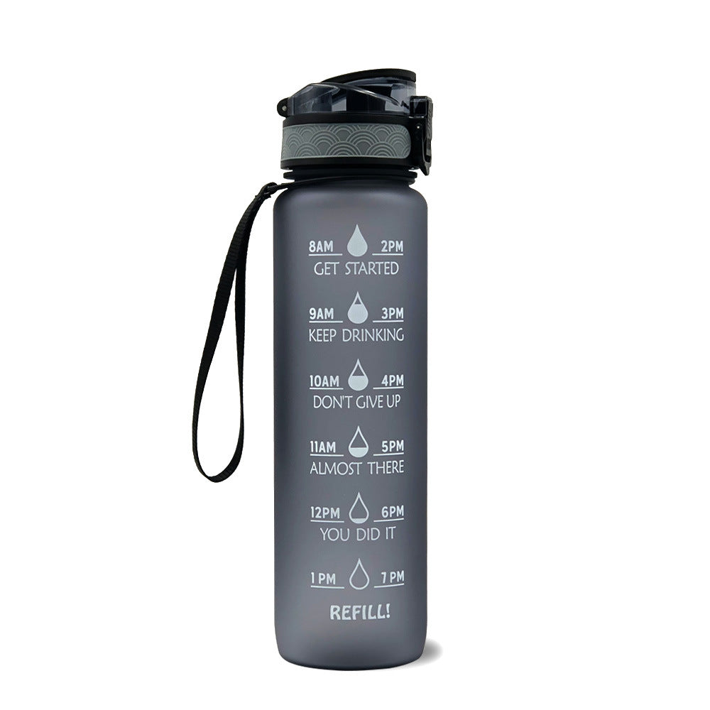 Motivational Water Bottle 1L – BPA-Free Tritan with Time Marker