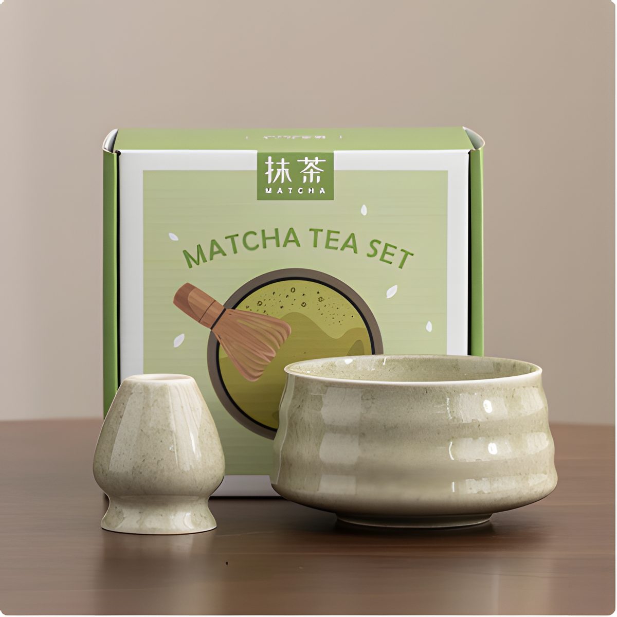 Ceramic Matcha Bowl – Japanese Teaware Set with Whisk Holder | HealthyLivi