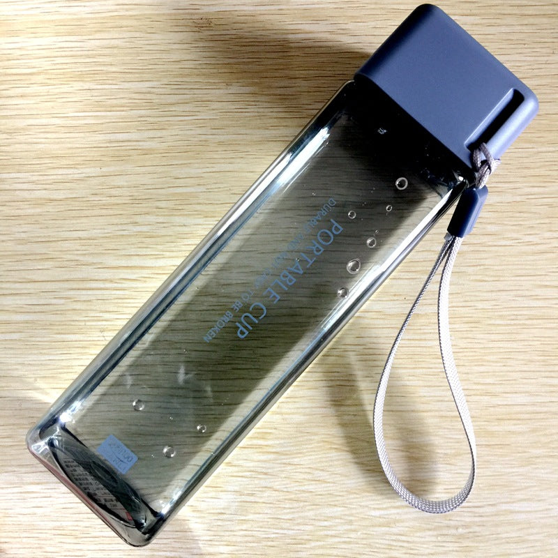Creative Square Water Bottle 550ml – BPA-Free, Leakproof, Portable Sports & Travel Bottle