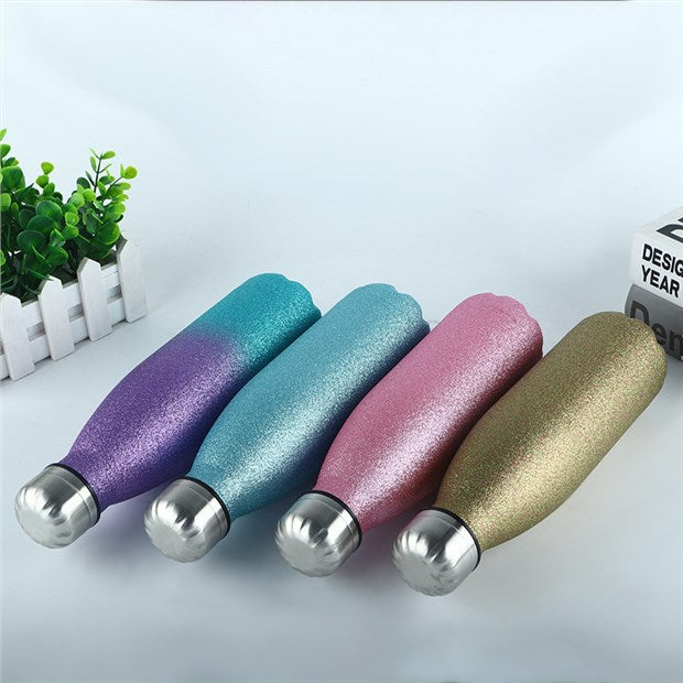 Glitter Vacuum Flask 500ml – 304 Stainless Steel, 12-24h Insulation