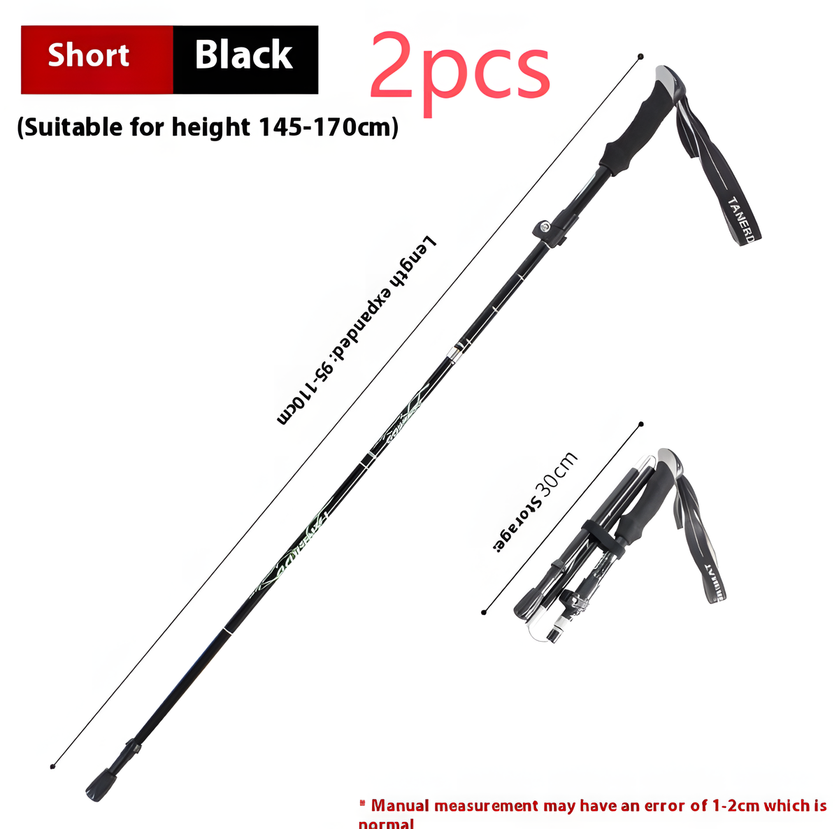 Foldable Alloy Telescopic Hiking Pole – Portable Trekking Alpenstock for Outdoor | HealthyLivi