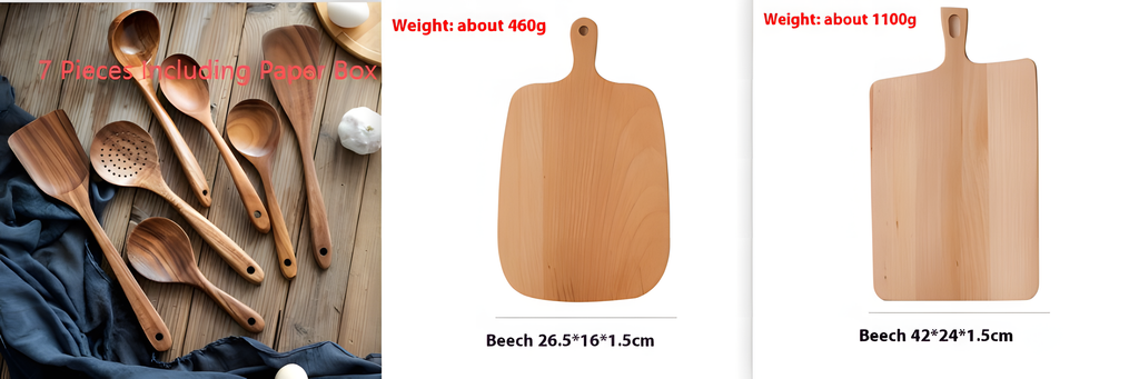 Teak Wood Kitchen Utensil Set – Spatula, Spoon & Salad Tools | HealthyLivi