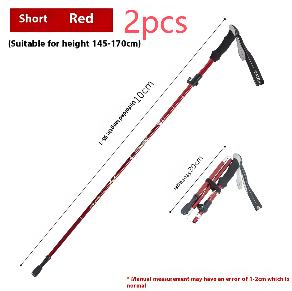 Foldable Alloy Telescopic Hiking Pole – Portable Trekking Alpenstock for Outdoor | HealthyLivi