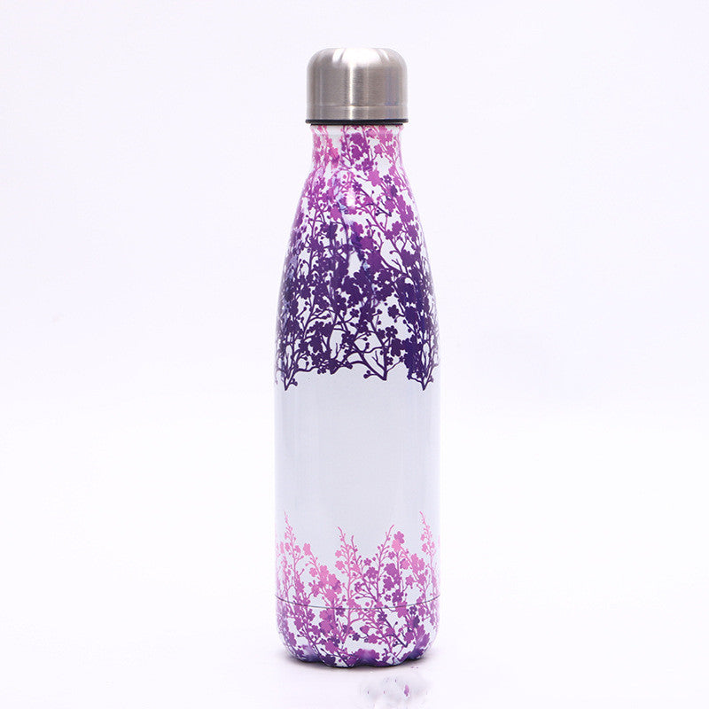 Slim Stainless Steel Cola Bottle 500ml – 12-24h Insulation, 9 Colors
