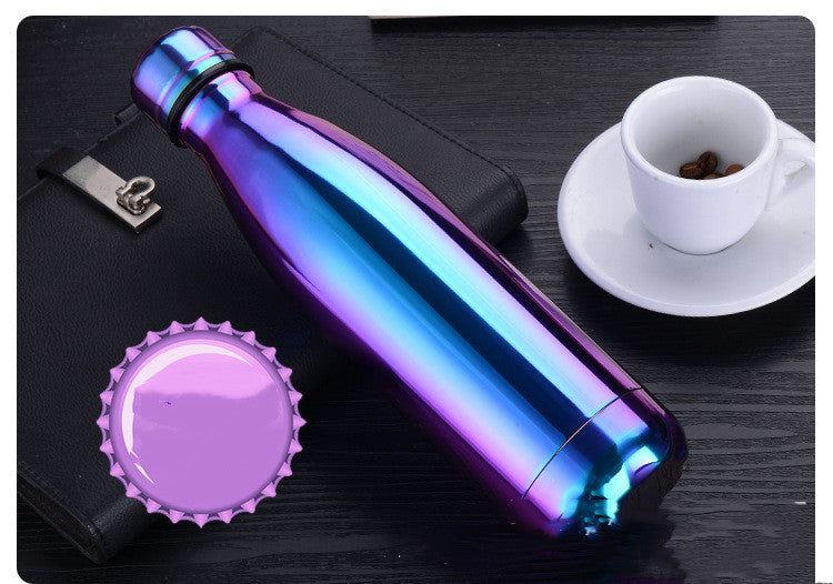 Wood Grain Stainless Steel Thermos 500ml – 304 Steel, 12-24h Insulation