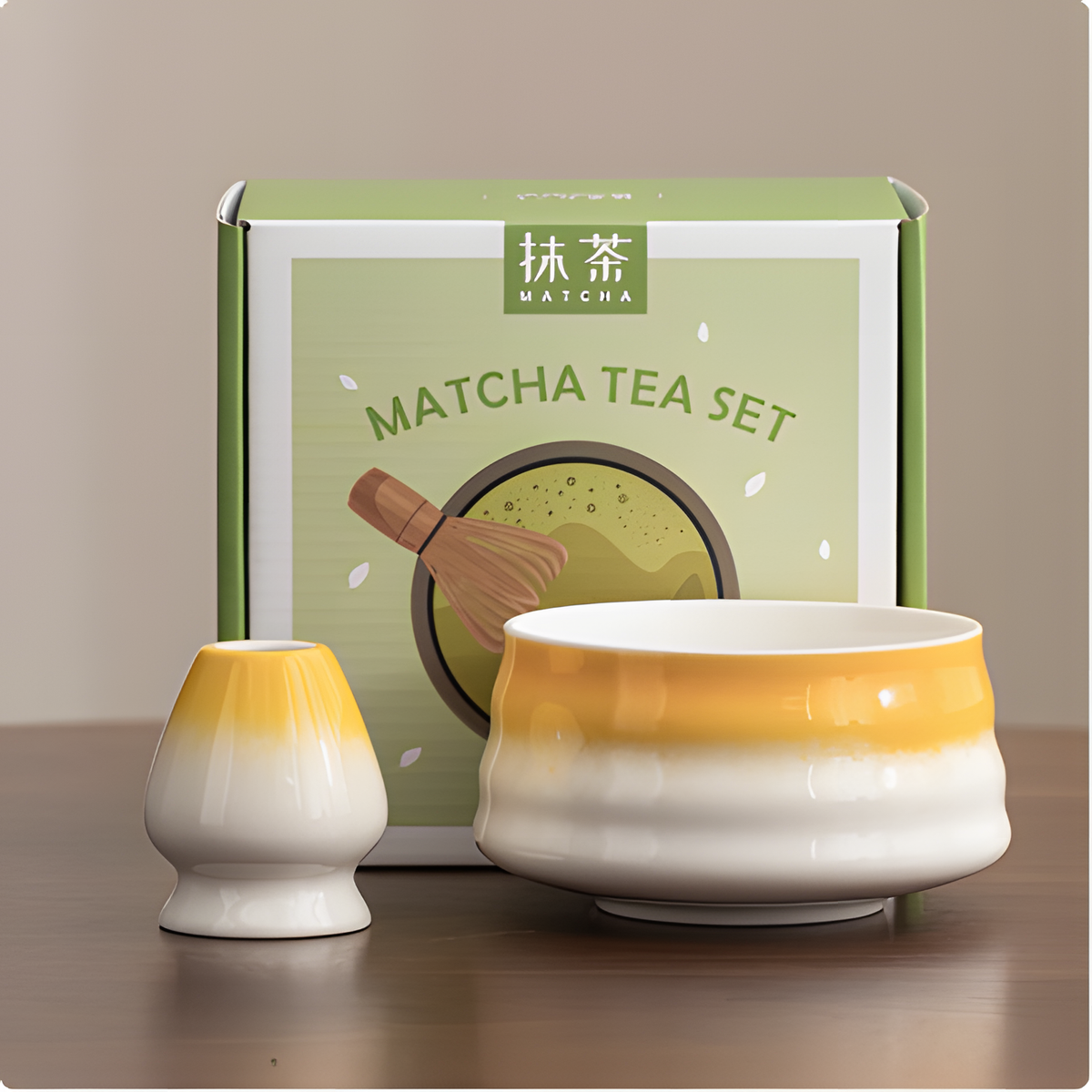 Ceramic Matcha Bowl – Japanese Teaware Set with Whisk Holder | HealthyLivi