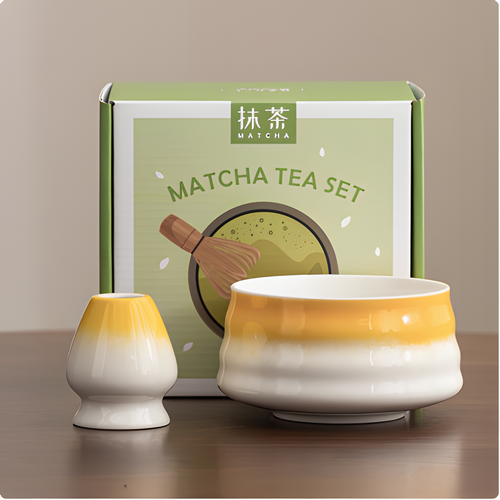 Ceramic Matcha Bowl – Japanese Teaware Set with Whisk Holder | HealthyLivi