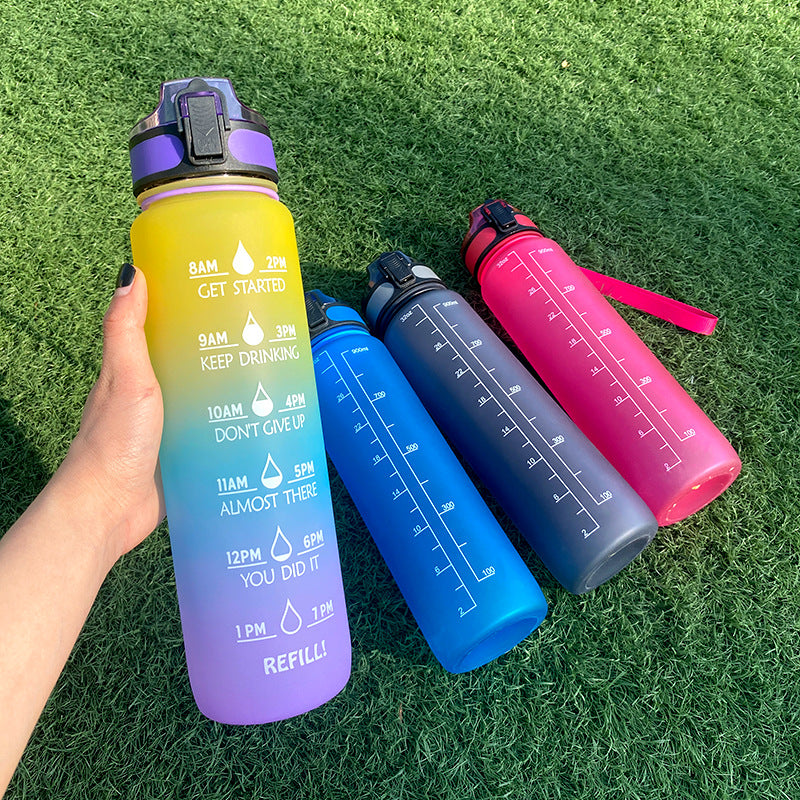 Motivational Water Bottle 1L – BPA-Free Tritan with Time Marker