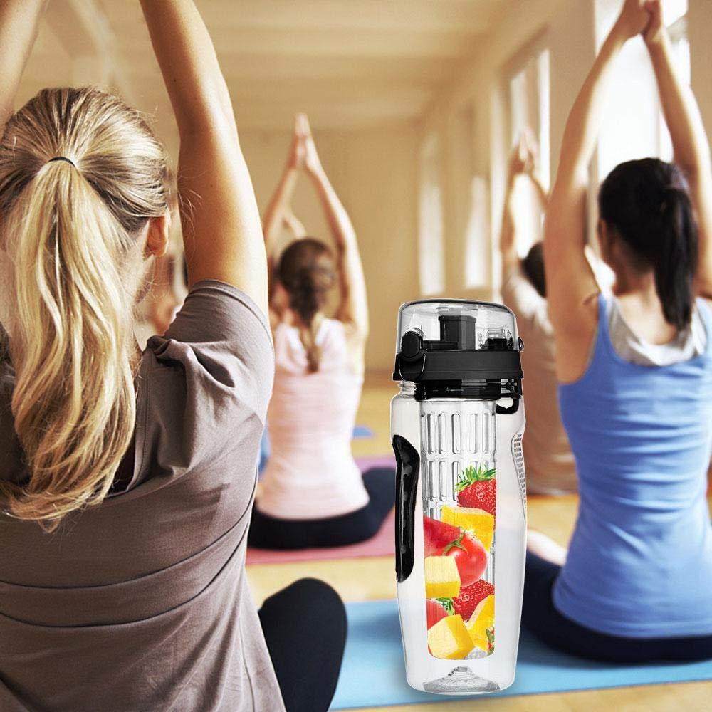 Fruit Infuser Water Bottle (32oz/1L) – BPA-Free Tritan, Leakproof Sport Design