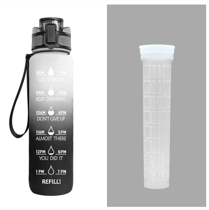 Motivational Water Bottle 1L – BPA-Free Tritan with Time Marker