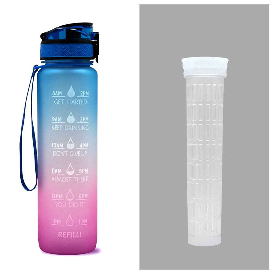 Motivational Water Bottle 1L – BPA-Free Tritan with Time Marker