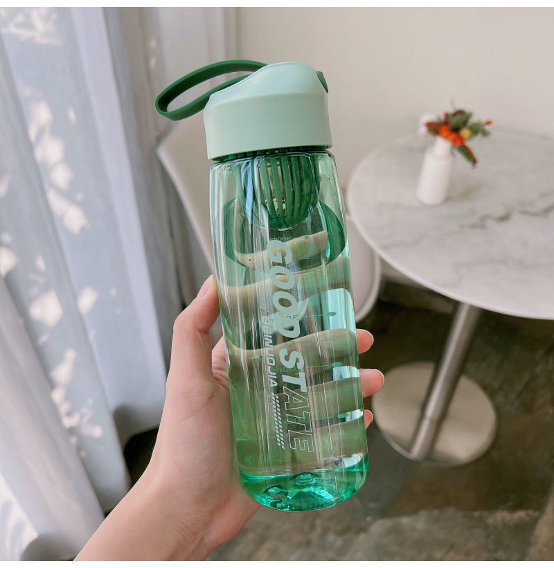 BPA-Free Sports Water Bottle with Filter Screen & Strap