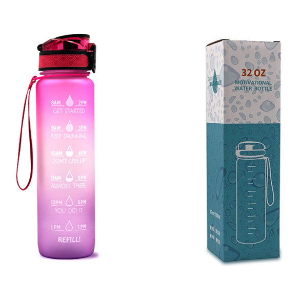 Motivational Water Bottle 1L – BPA-Free Tritan with Time Marker