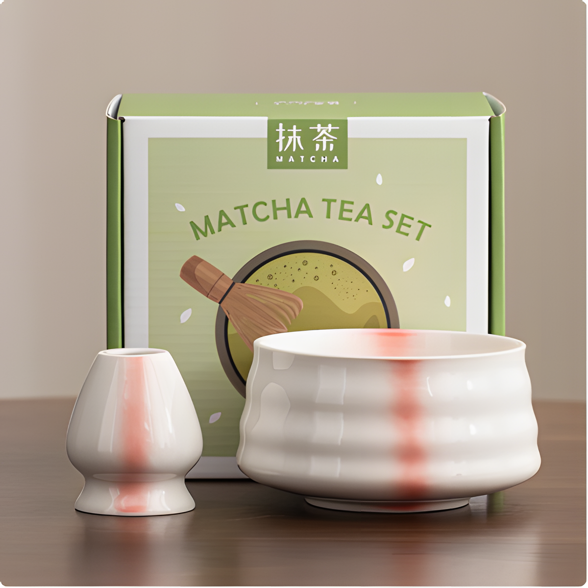 Ceramic Matcha Bowl – Japanese Teaware Set with Whisk Holder | HealthyLivi