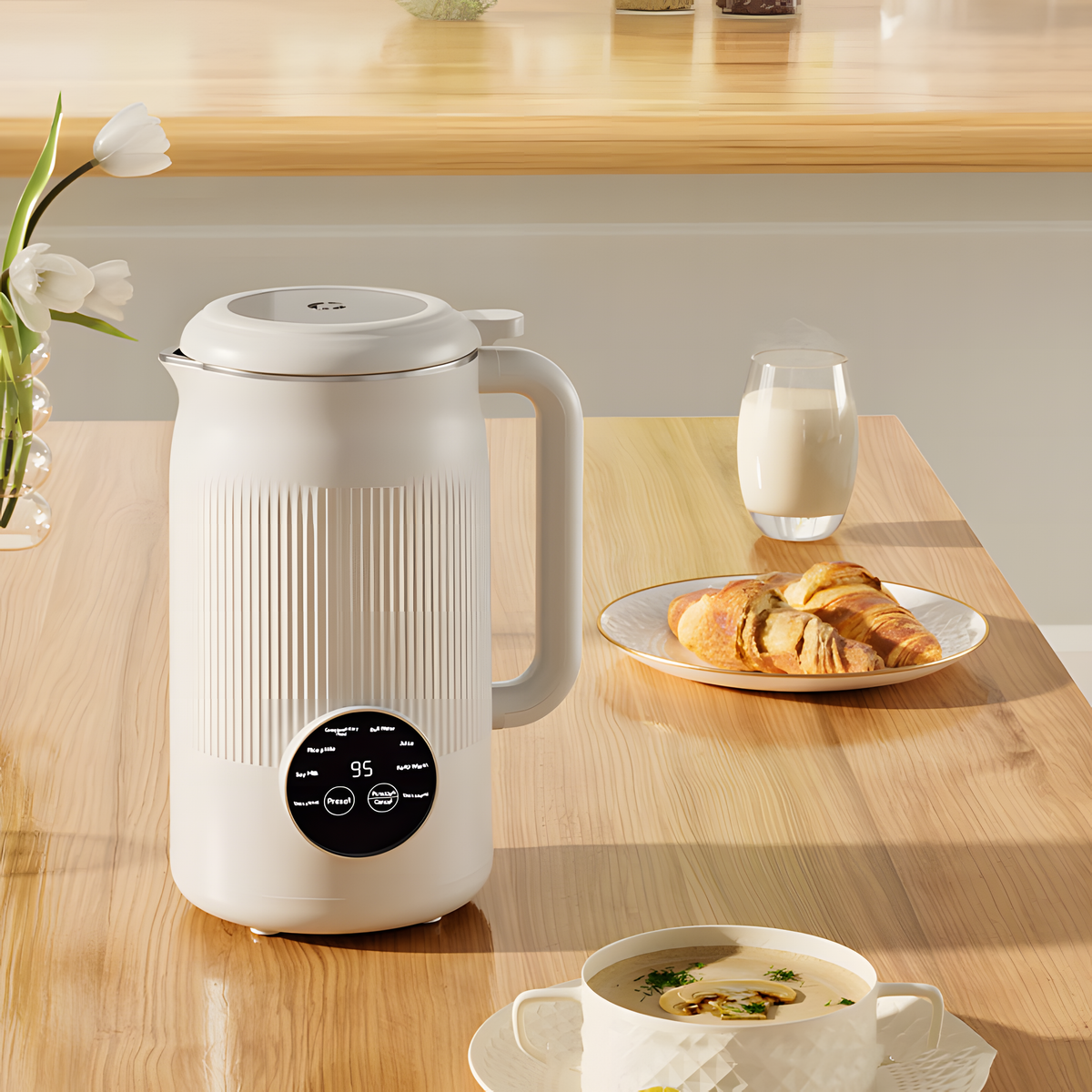 Automatic Soy Milk Maker – 1200ml, 800W, CE Certified | Multifunction Plant Milk Machine