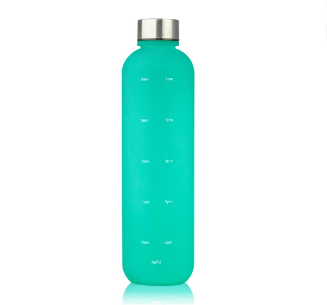 Frosted Gradient Sports Water Bottle 1L – BPA-Free Tritan with Handle