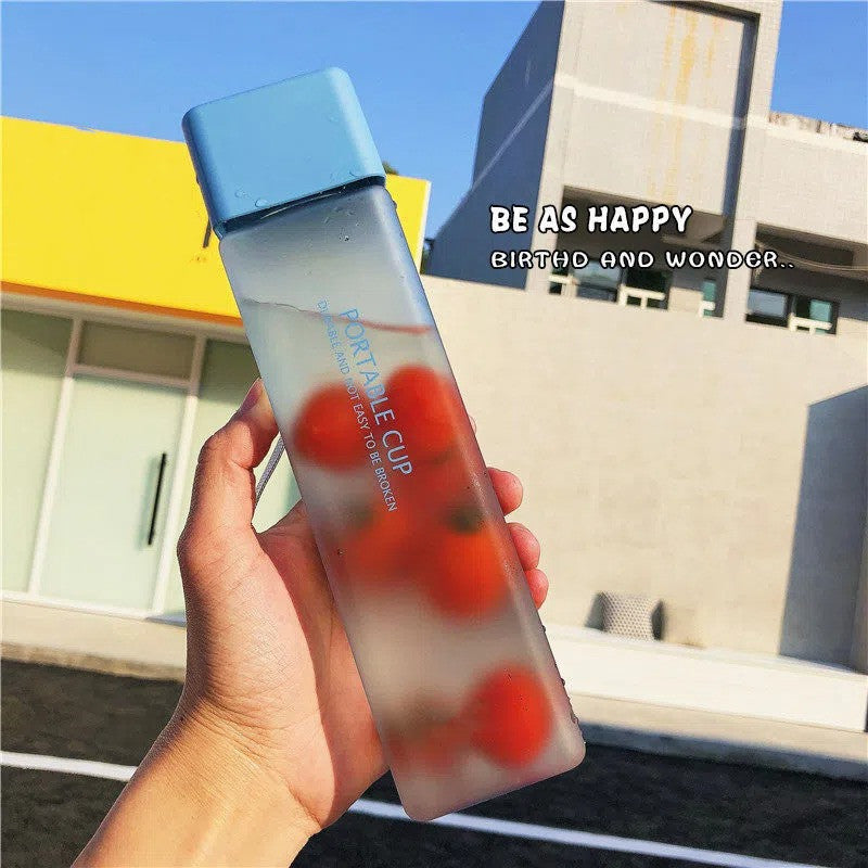 Creative Square Water Bottle 550ml – BPA-Free, Leakproof, Portable Sports & Travel Bottle
