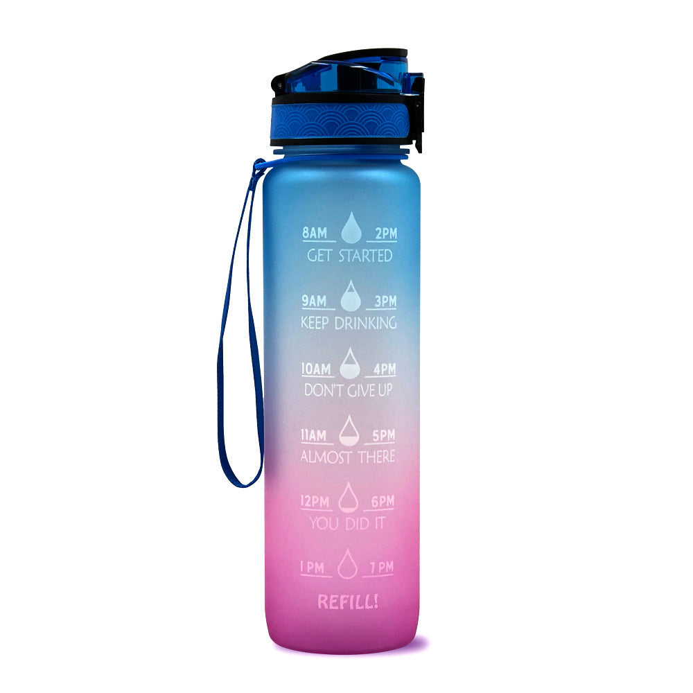 Motivational Water Bottle 1L – BPA-Free Tritan with Time Marker