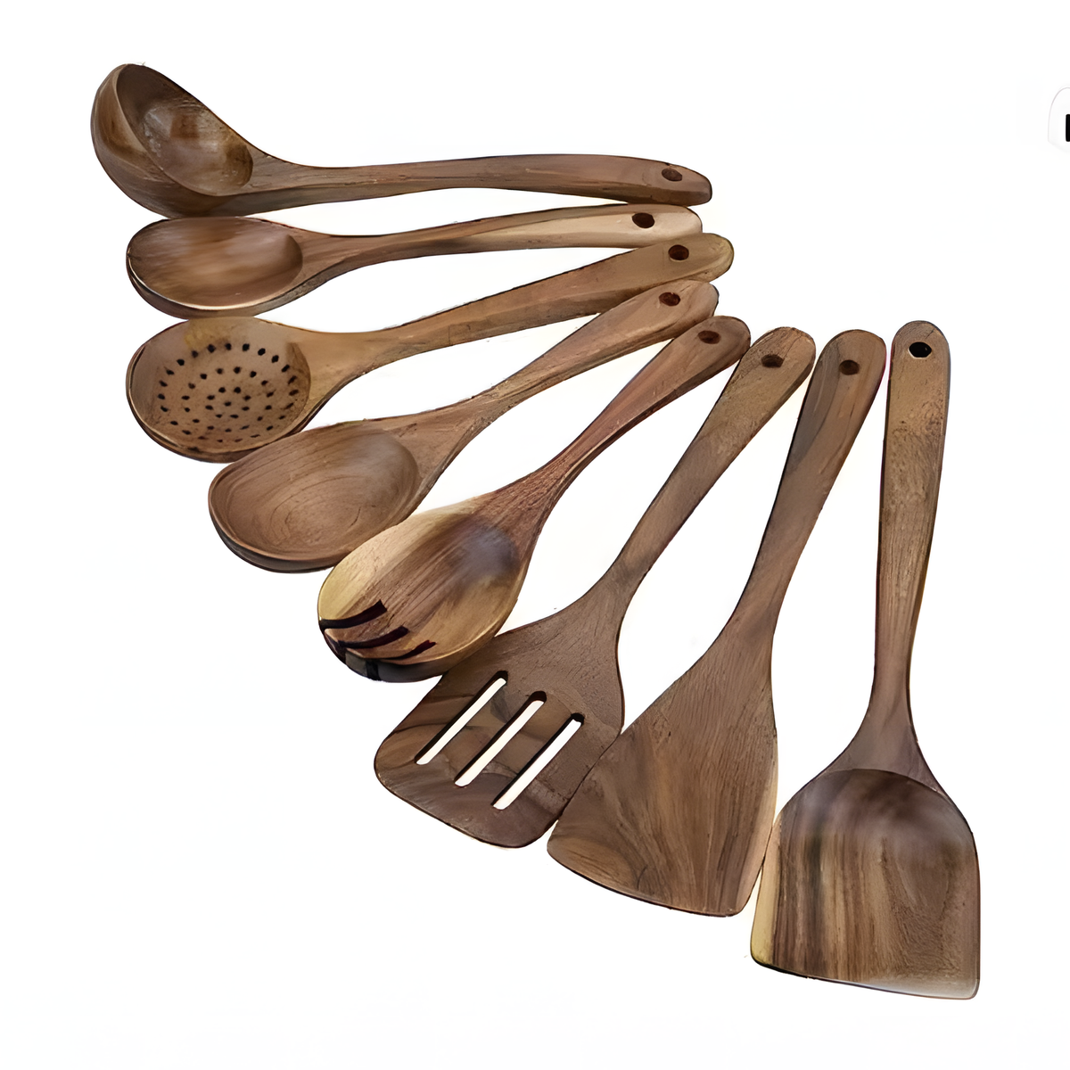 Teak Wood Kitchen Utensil Set – Spatula, Spoon & Salad Tools | HealthyLivi