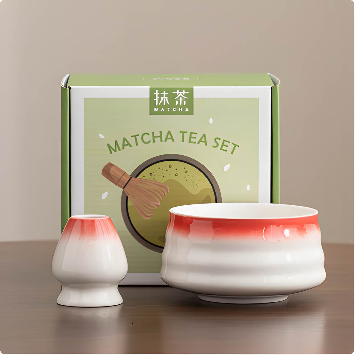 Ceramic Matcha Bowl – Japanese Teaware Set with Whisk Holder | HealthyLivi