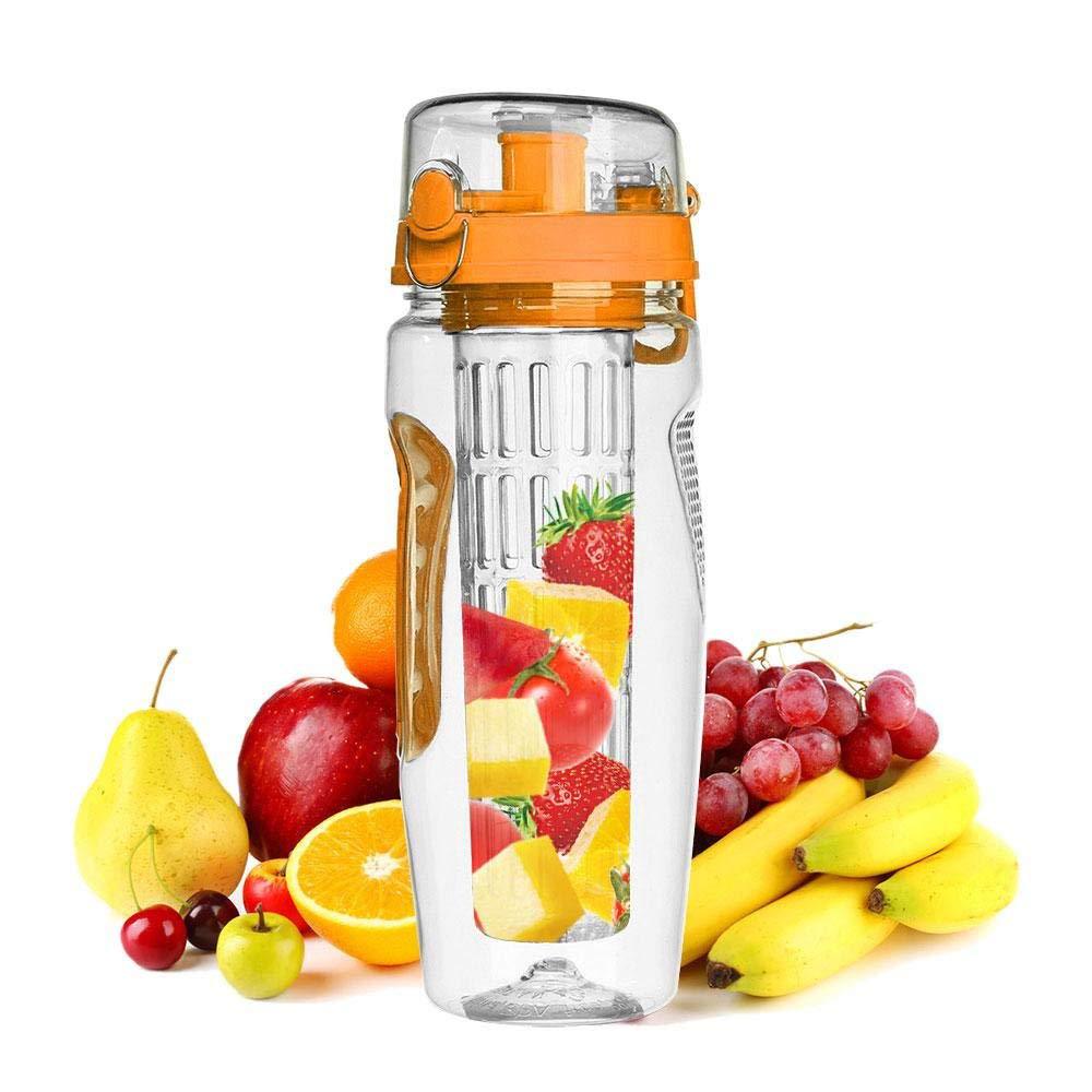 Fruit Infuser Water Bottle (32oz/1L) – BPA-Free Tritan, Leakproof Sport Design