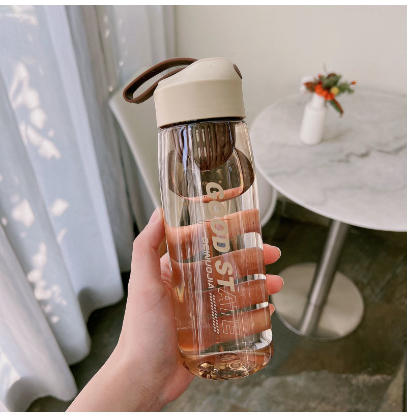 BPA-Free Sports Water Bottle with Filter Screen & Strap
