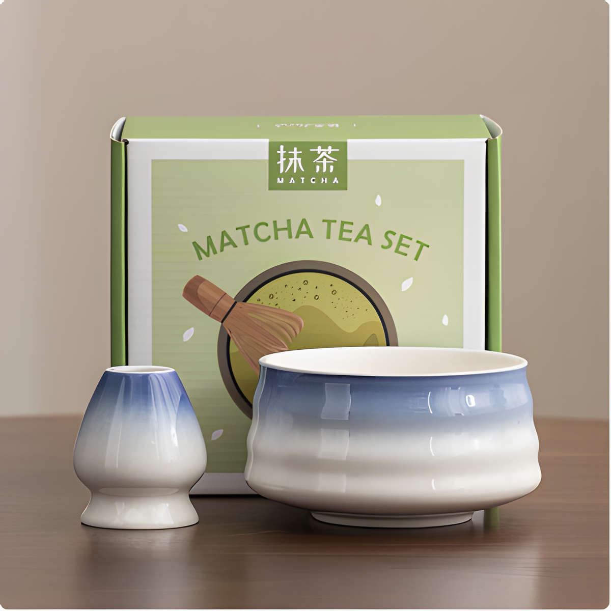 Ceramic Matcha Bowl – Japanese Teaware Set with Whisk Holder | HealthyLivi