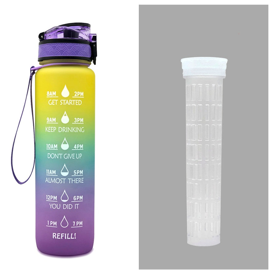 Motivational Water Bottle 1L – BPA-Free Tritan with Time Marker