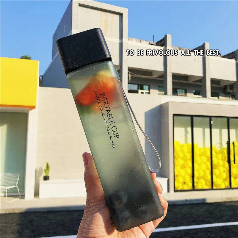 Creative Square Water Bottle 550ml – BPA-Free, Leakproof, Portable Sports & Travel Bottle