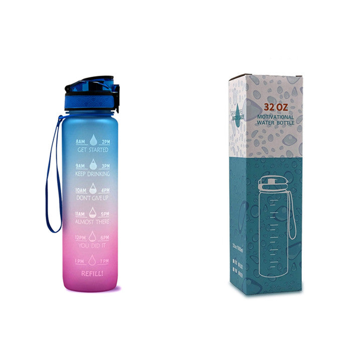 Motivational Water Bottle 1L – BPA-Free Tritan with Time Marker