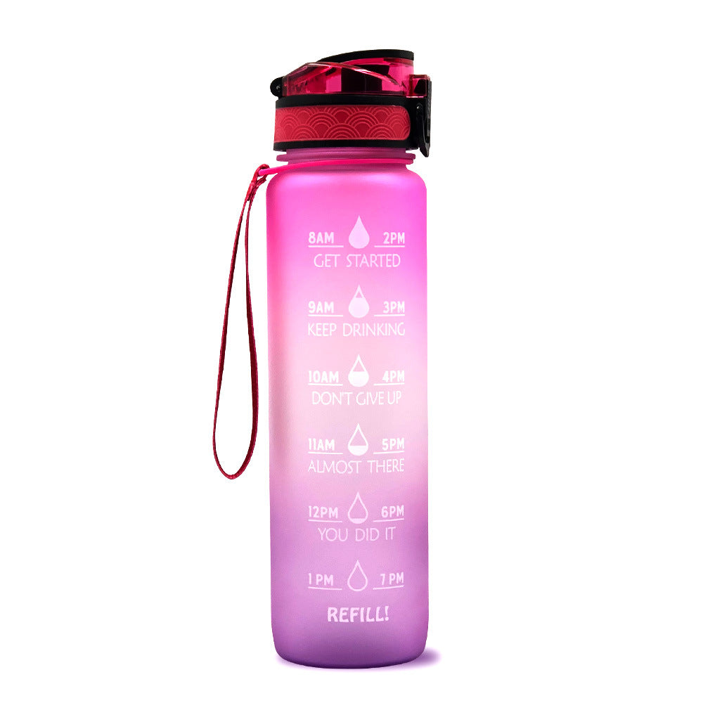 Motivational Water Bottle 1L – BPA-Free Tritan with Time Marker