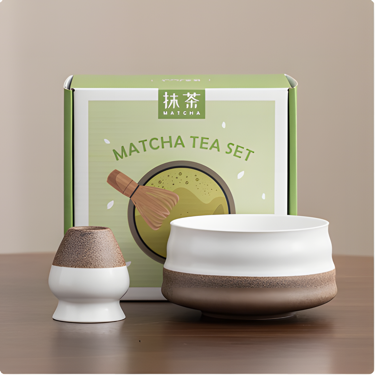 Ceramic Matcha Bowl – Japanese Teaware Set with Whisk Holder | HealthyLivi