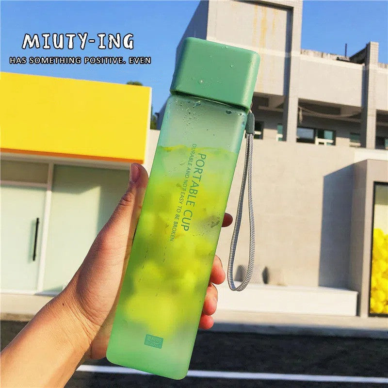 Creative Square Water Bottle 550ml – BPA-Free, Leakproof, Portable Sports & Travel Bottle