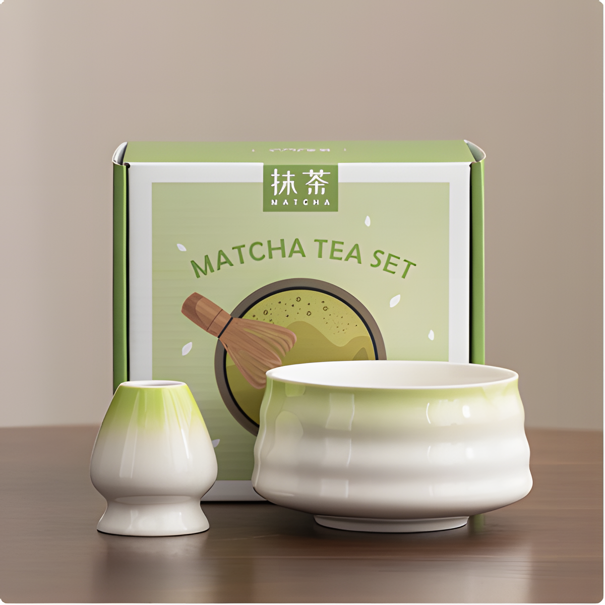 Ceramic Matcha Bowl – Japanese Teaware Set with Whisk Holder | HealthyLivi