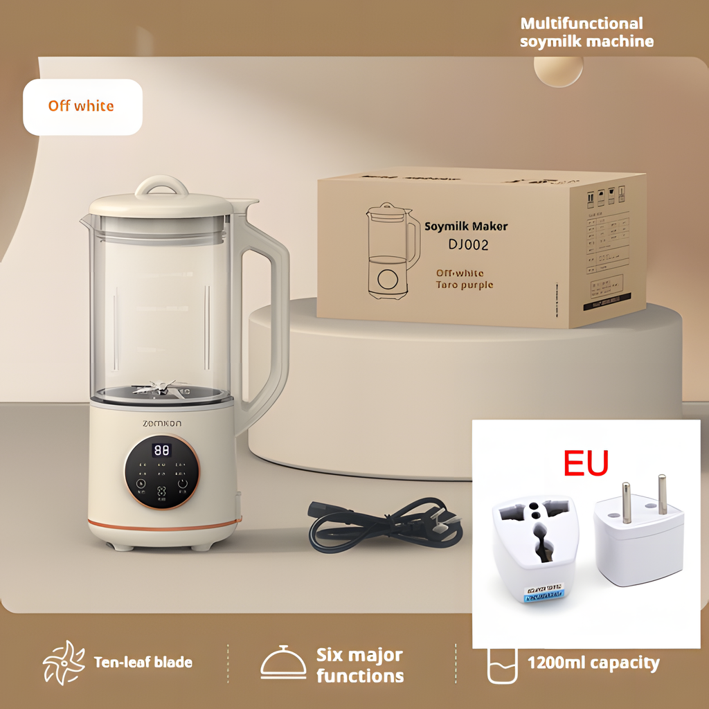 Glass Plant-Based Milk Machine 1.2L – Self-Cleaning, 600W, No Plastic Contact