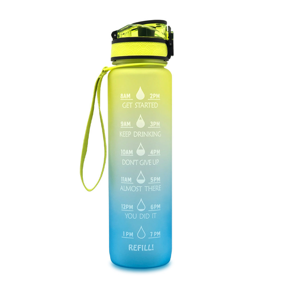 Motivational Water Bottle 1L – BPA-Free Tritan with Time Marker