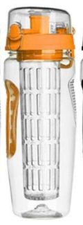 Fruit Infuser Water Bottle (32oz/1L) – BPA-Free Tritan, Leakproof Sport Design