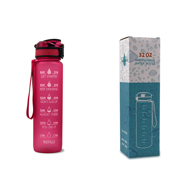 Motivational Water Bottle 1L – BPA-Free Tritan with Time Marker
