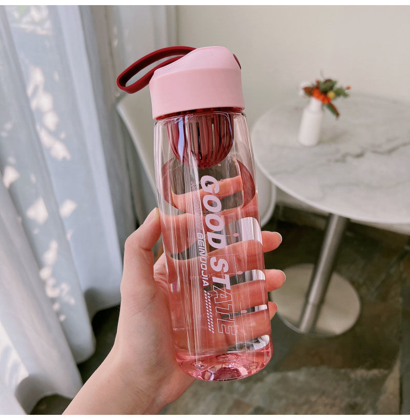 BPA-Free Sports Water Bottle with Filter Screen & Strap