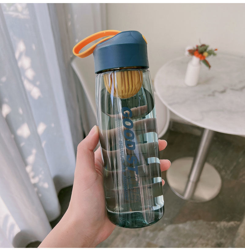 BPA-Free Sports Water Bottle with Filter Screen & Strap