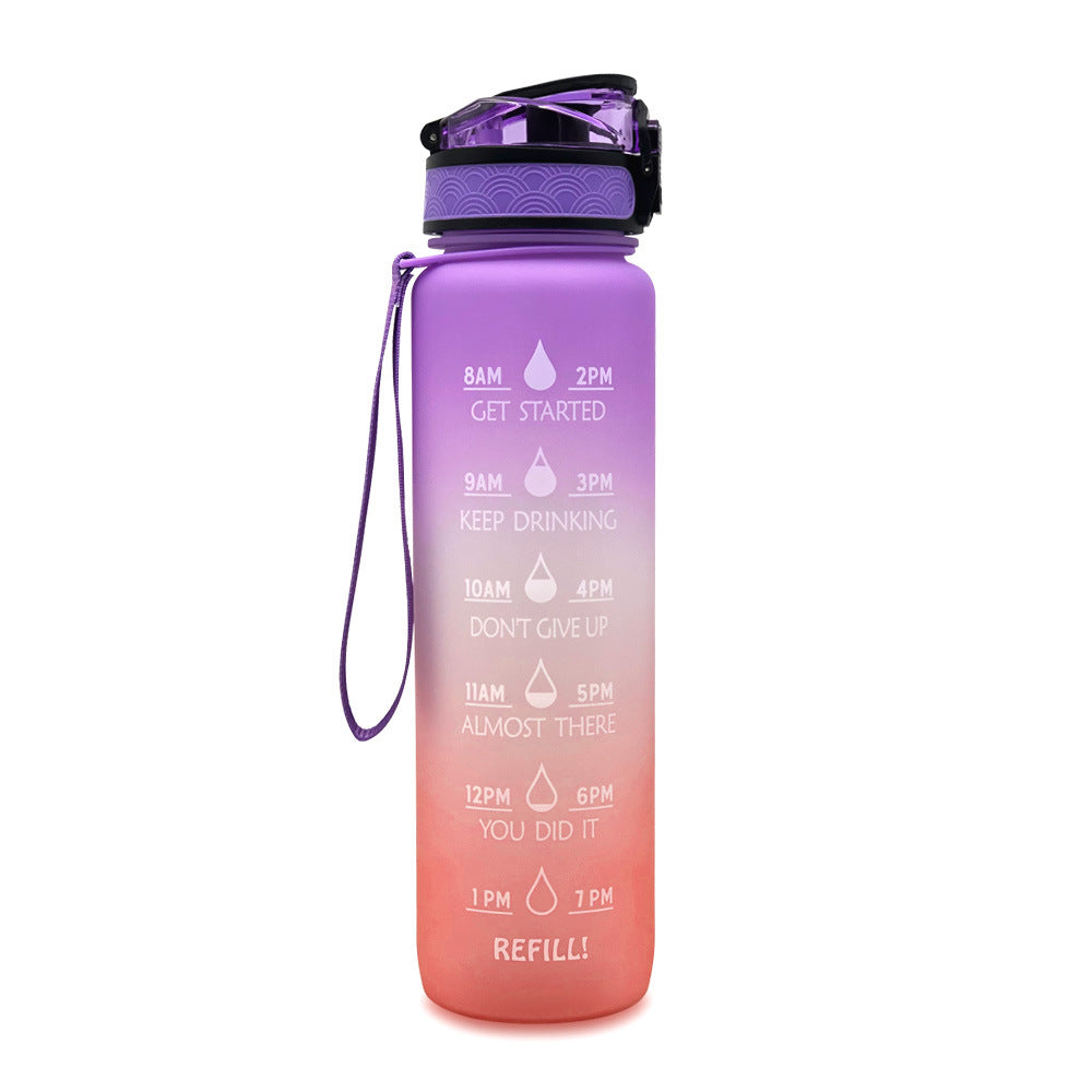 Motivational Water Bottle 1L – BPA-Free Tritan with Time Marker