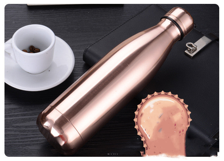 Wood Grain Stainless Steel Thermos 500ml – 304 Steel, 12-24h Insulation
